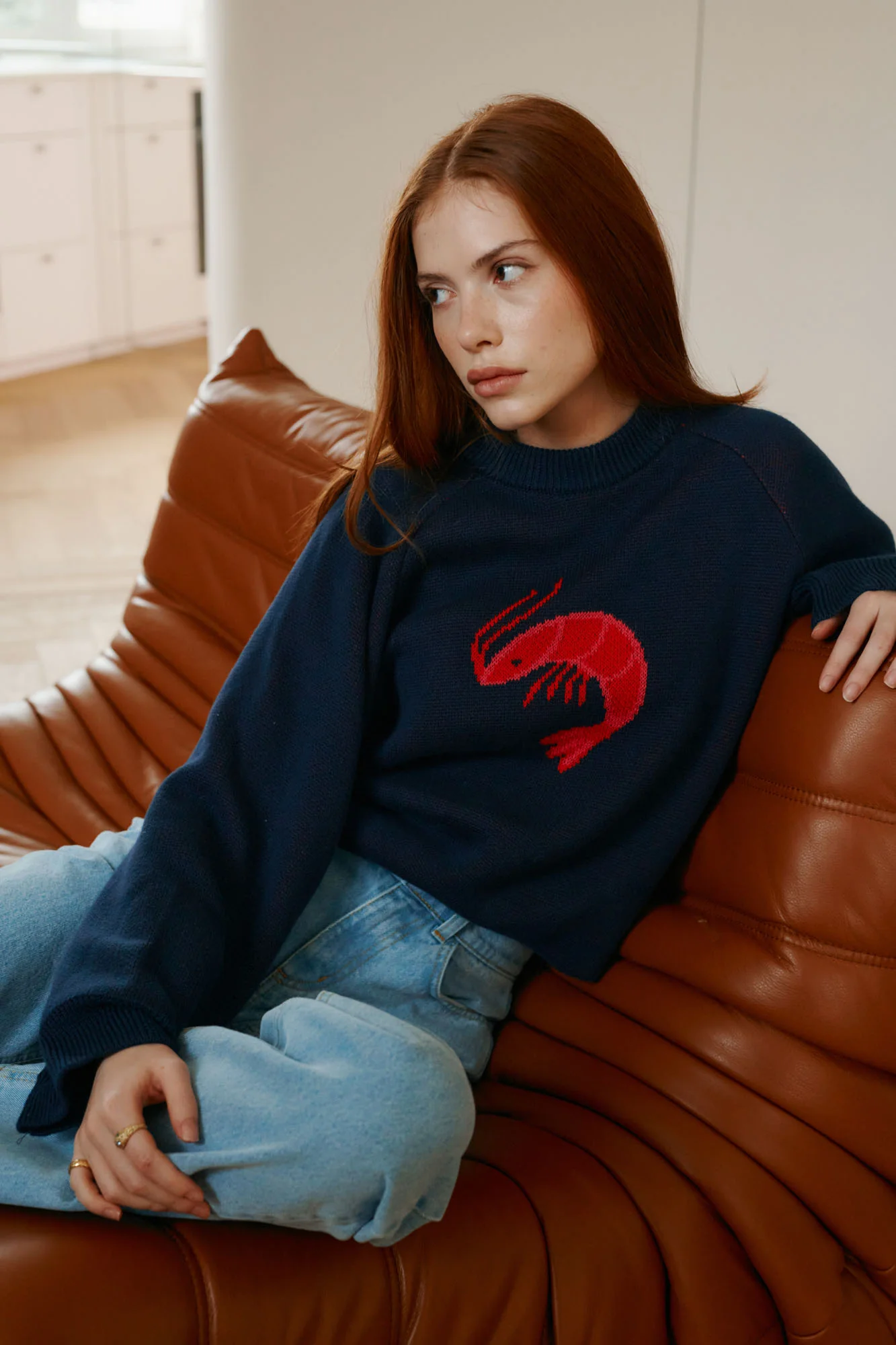 Sweter z bawełny organicznej / 16 / 17 / pacific blue - Image 4
